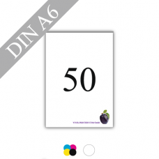 Leimblock | 80g Naturpapier weiss | DIN A6 | 4/0-farbig | 50 Blatt